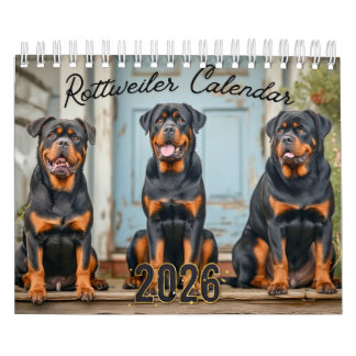 Rottweiler Dogs Wall Calendar 2026 Kalender
