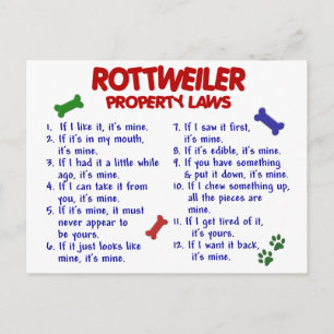 ROTTWEILER Egendom LAGSTIFTNING 2 Vykort