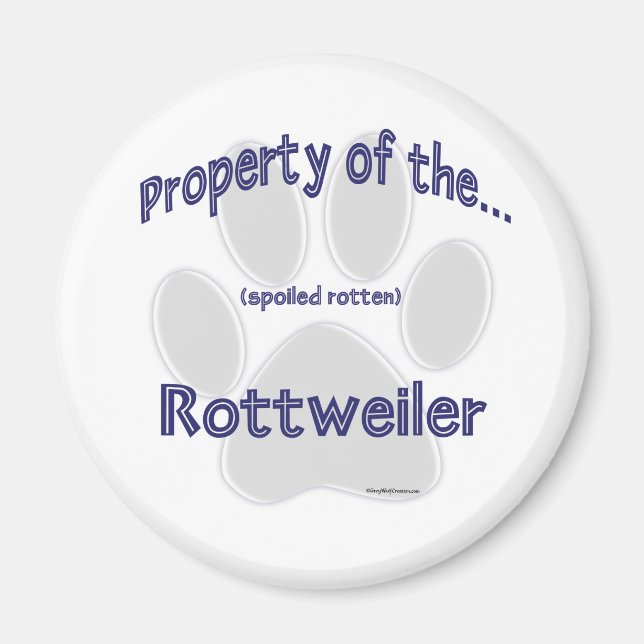 Rottweiler Egendom - Magnet (Framsidan)