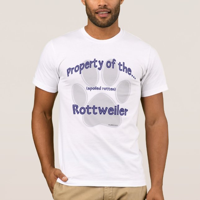 Rottweiler Egendom T Shirt (Framsida)