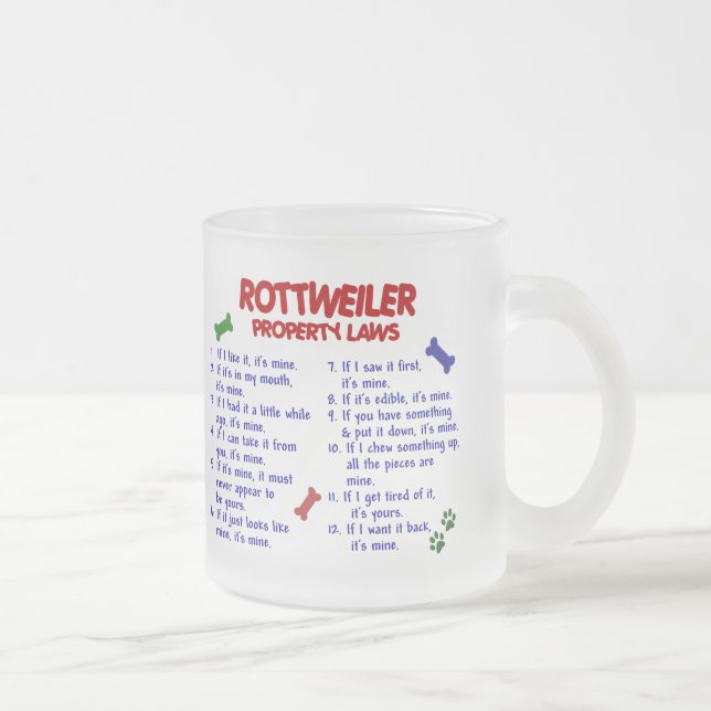 ROTTWEILER-egendomlagar 2 Frostad Glasmugg (Höger)