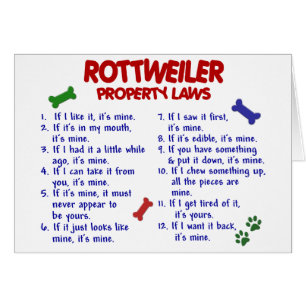 ROTTWEILER-egendomlagar 2 Hälsningskort