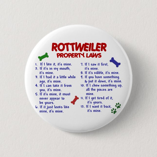 ROTTWEILER-egendomlagar 2 Knapp (Framsida)