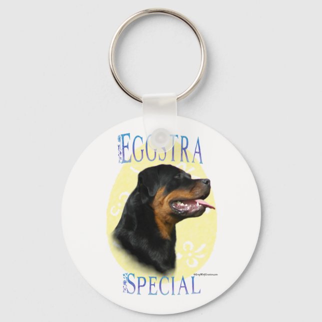 Rottweiler Eggstra Speciell Keychain Nyckelring (Framsida)