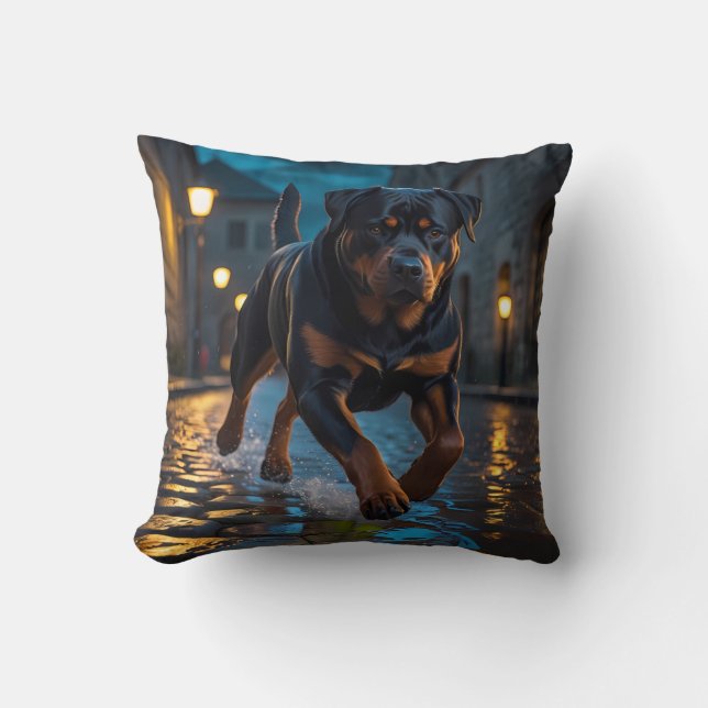 Rottweiler Elegant Dekorativ kudde (Framsida)