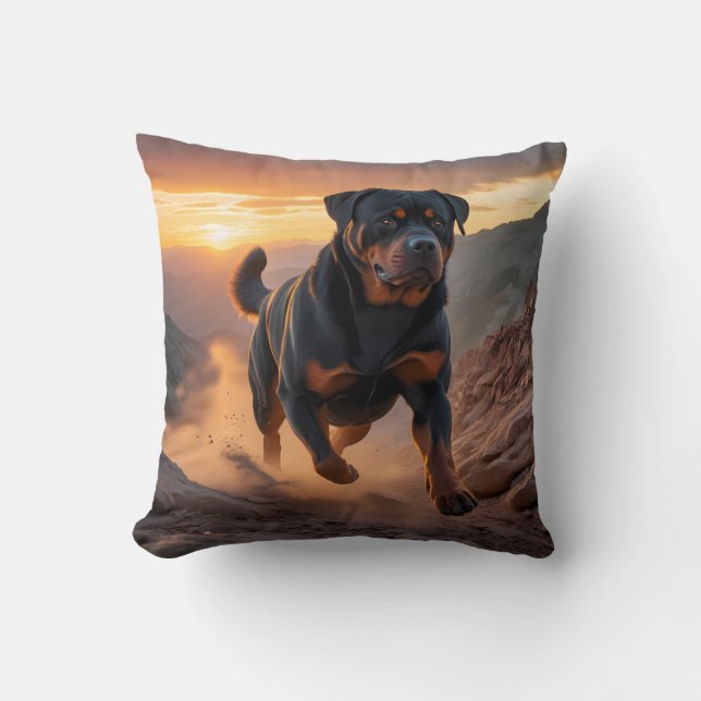 Rottweiler Elegant Dekorativ kudde (Framsida)
