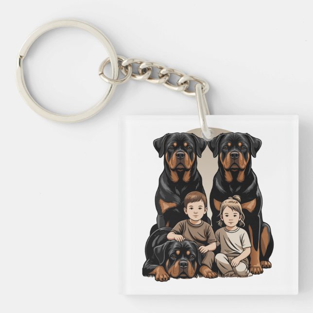Rottweiler, familjeskydd (Framsidan)
