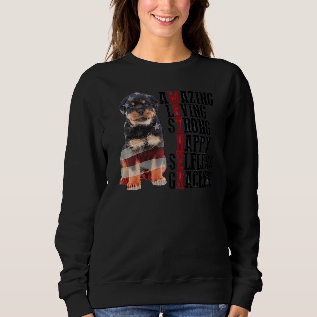 Rottweiler Fantastisk Loving Strong Lycklig Selfle T Shirt (Framsida)