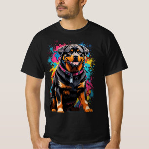 Rottweiler Färg Art T Shirt