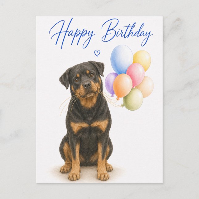 Rottweiler födelsedag vykort (Framsida)