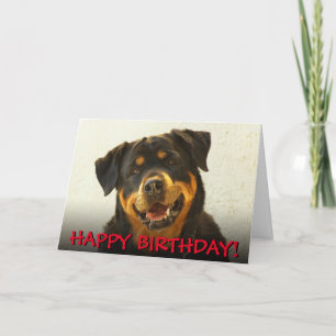 Rottweiler födelsedagkort kort