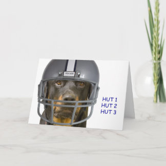 Rottweiler Football Hund Birthday Card Kort