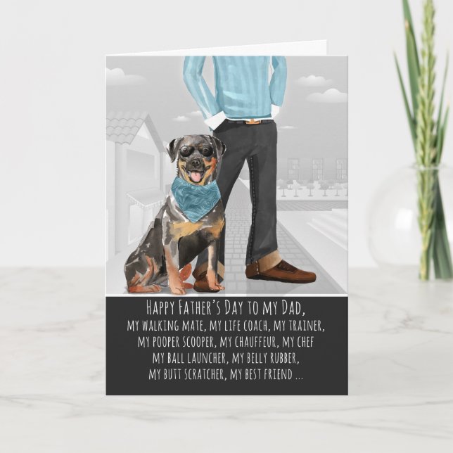 Rottweiler från Hund Funny Kort (Framsida)