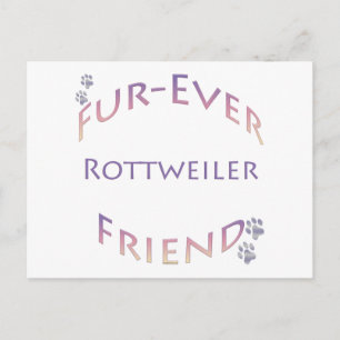 Rottweiler Furever Friend Vykort