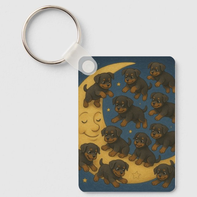 Rottweiler galenskap nyckelring (Framsida)