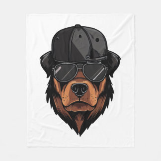 Rottweiler Gangster Fleecefilt