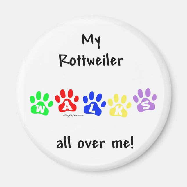 Rottweiler går över hela mig - Magnet (Framsidan)
