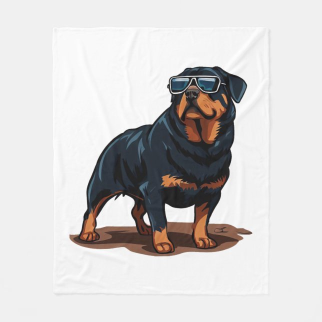 Rottweiler: Gent Fleecefilt (Framsidan)