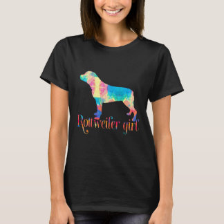Rottweiler Girl New Blommigt Rottweiler Älskare Pa T Shirt