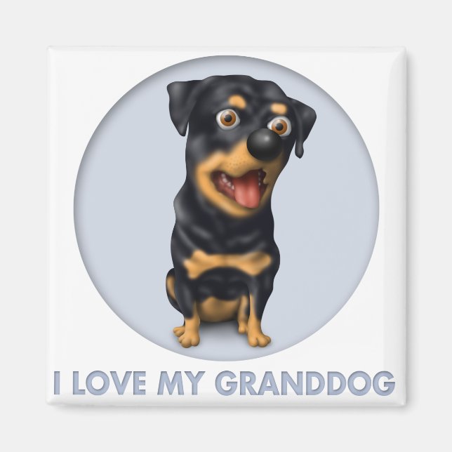 Rottweiler Granddog Magnet (Framsidan)