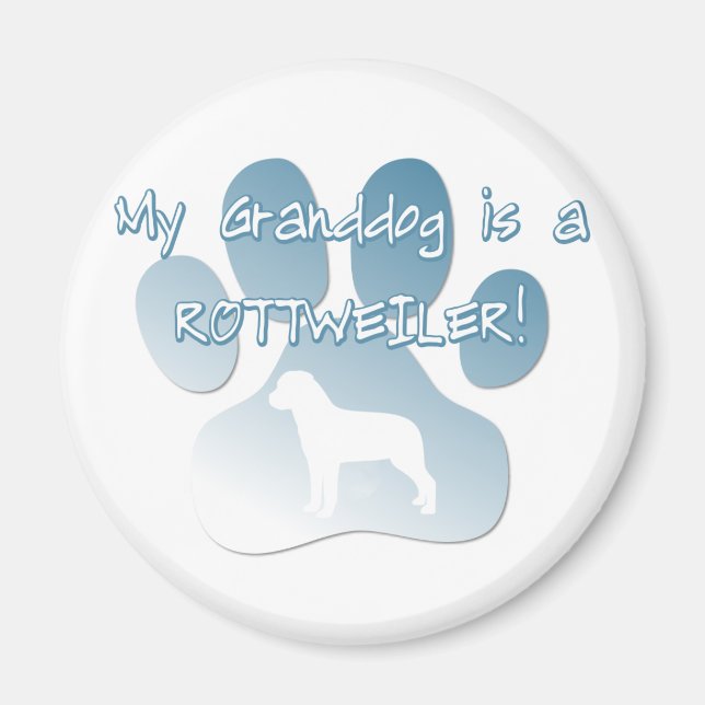 Rottweiler Granddog Magnet (Framsidan)