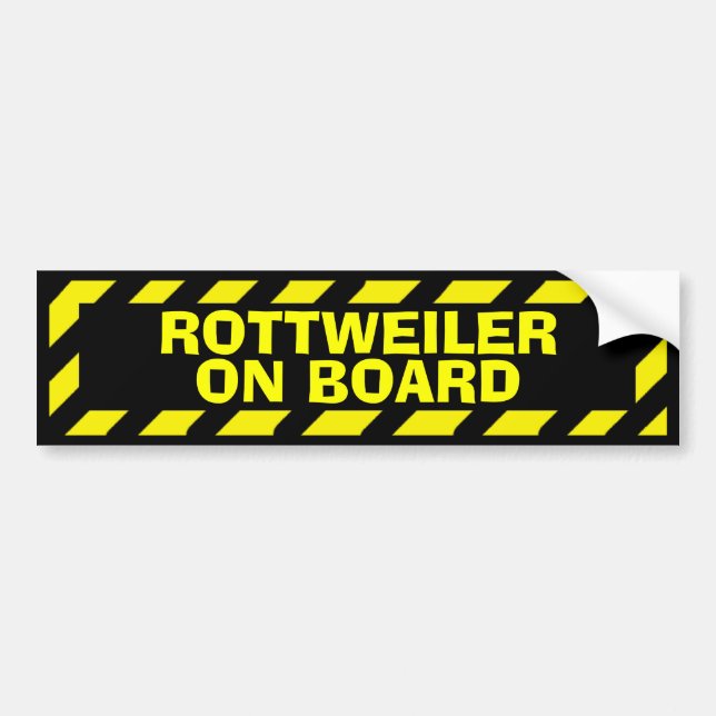 Rottweiler gult varnar ombord klistermärken (Framsidan)