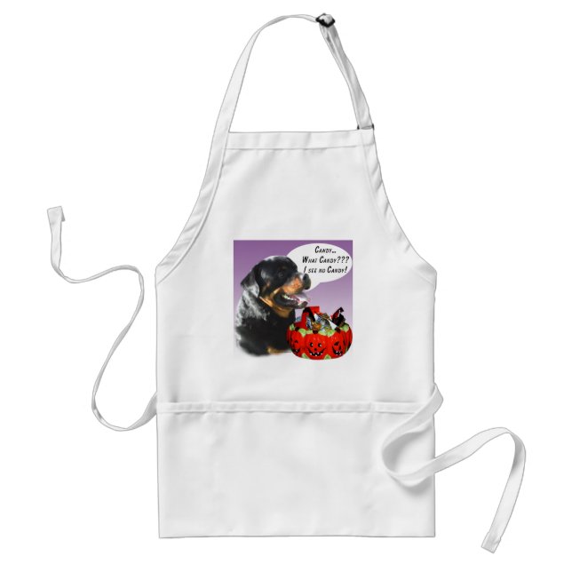 Rottweiler Halloween Candy Förkläde (Framsidan)