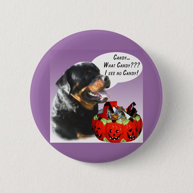 Rottweiler Halloween Candy Knapp (Framsida)
