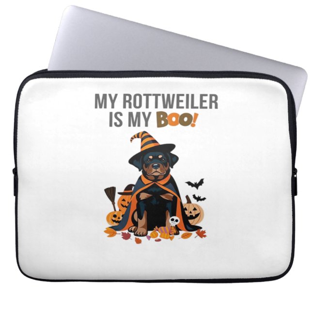 Rottweiler Halloween Costume My Rottweiler är Min Laptop Fodral (Framsidan)