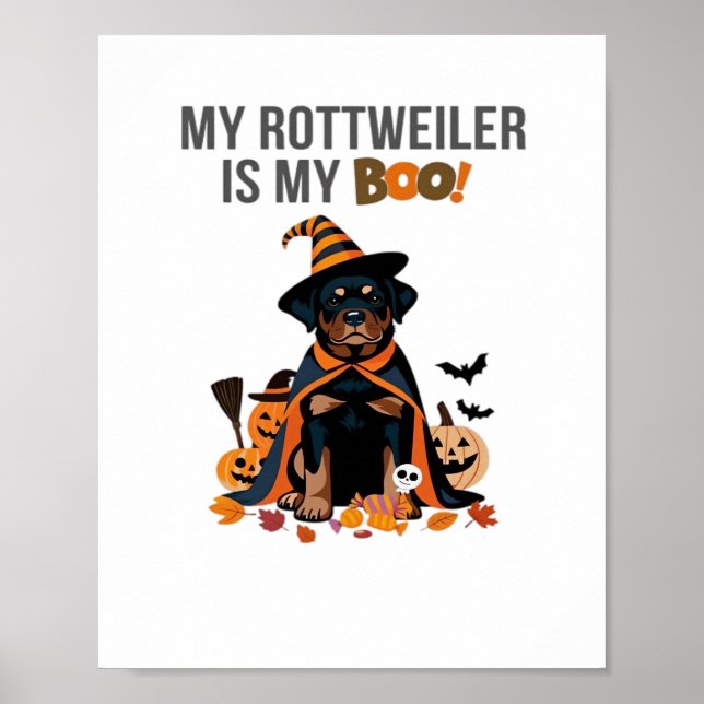 Rottweiler Halloween Costume My Rottweiler är Min Poster (Framsidan)
