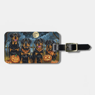 Rottweiler Halloween Kuslig Bagagebricka