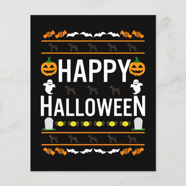 Rottweiler Halloween Lazy Ugly Costume Hund T-Shir (Framsida)