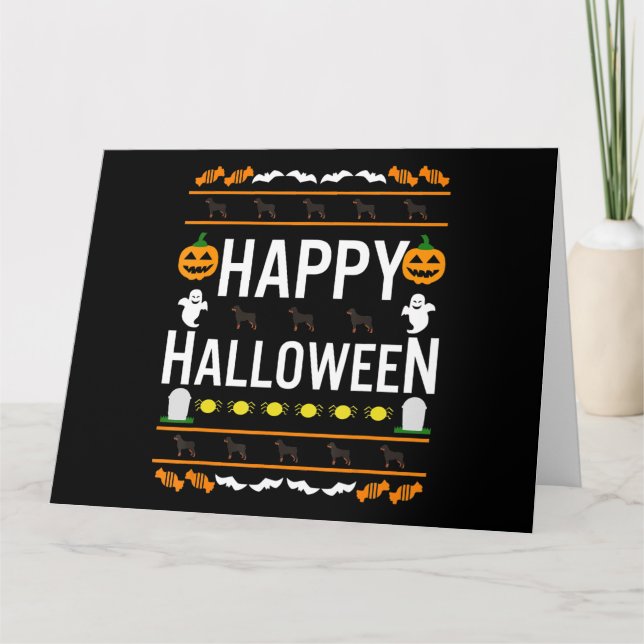 Rottweiler Halloween Lazy Ugly Costume Hund T-Shir Kort (Framsida)