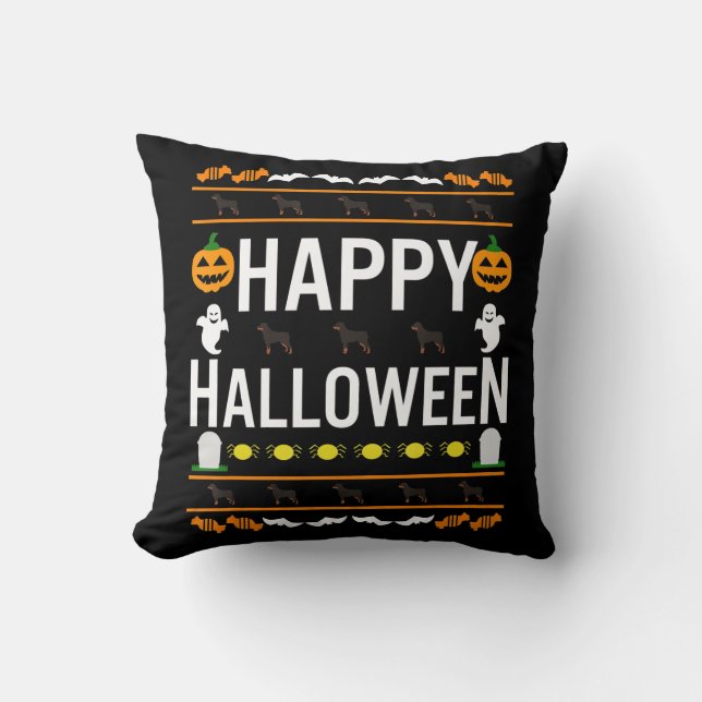 Rottweiler Halloween Lazy Ugly Costume Hund T-Shir Kudde (Framsida)