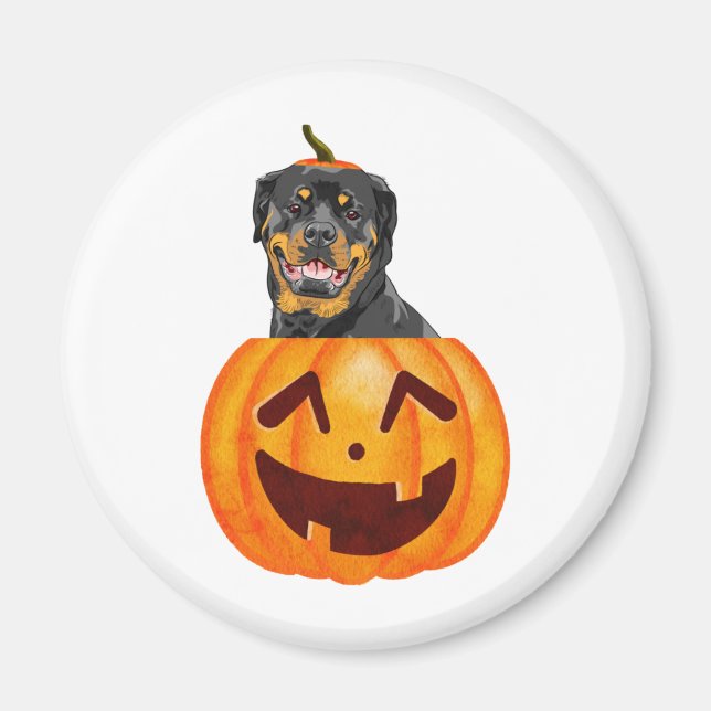 Rottweiler Halloween Magnet (Framsidan)