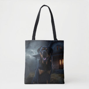 Rottweiler Halloween Skräckinjagande Tygkasse