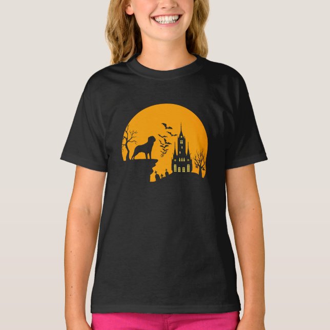 Rottweiler Halloween T-Shirt (Framsida)