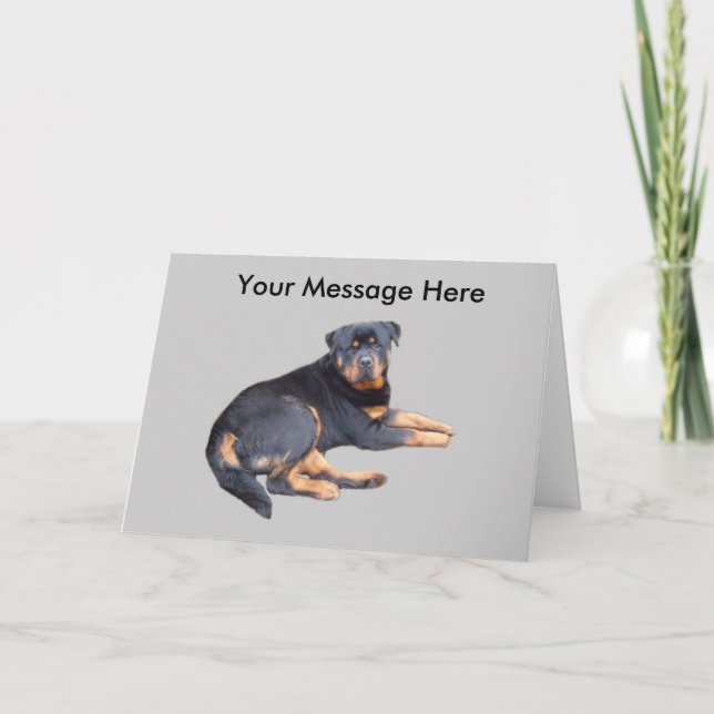 Rottweiler hälsningkort kort (Framsida)