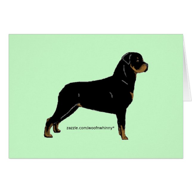 Rottweiler Hälsningskort (Framsidan Horizontal)