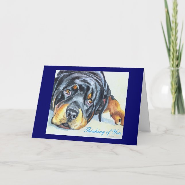 Rottweiler-hälsningskort/mottagare Kort (Framsida)