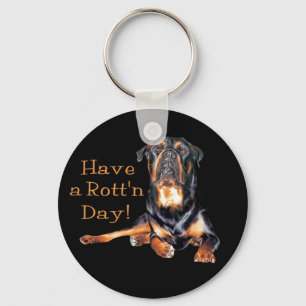 Rottweiler har en rotdag nyckelring