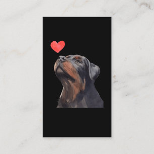 Rottweiler Heart Hund Kärlek Visitkort