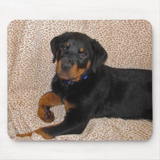 Rottweiler Heidi Puppy Mouse Pad Musmatta (Framsidan)