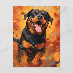 Rottweiler Höst Tacksgiving Vykort