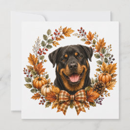 Rottweiler höstkrans anteckningskort