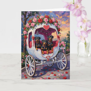 Rottweiler Hund Alla Hjärtans Dag Kort