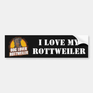 Rottweiler hund älskare bildekal