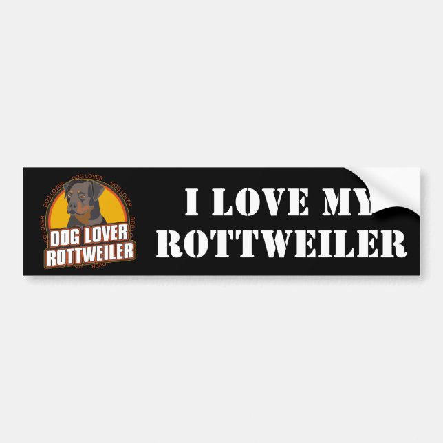 Rottweiler hund älskare bildekal (Framsidan)