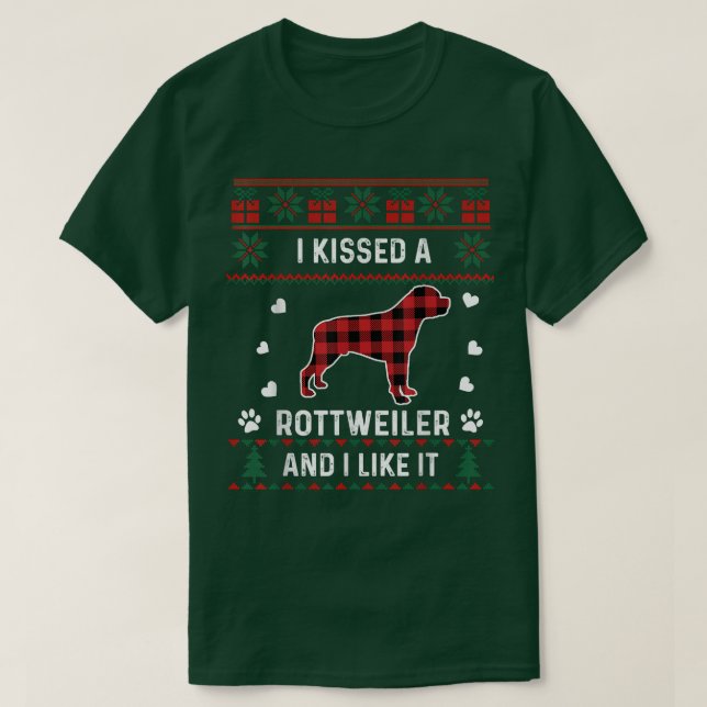 Rottweiler Hund älskare Gifts Rottweiler Ugly Chri T Shirt (Design framsida)