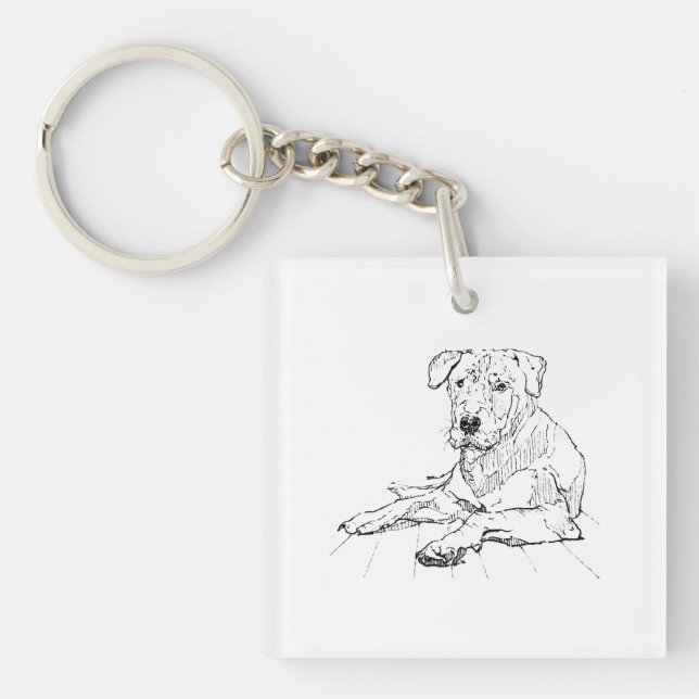 Rottweiler Hund Älskare Minimalistisk Illustration (Framsidan)
